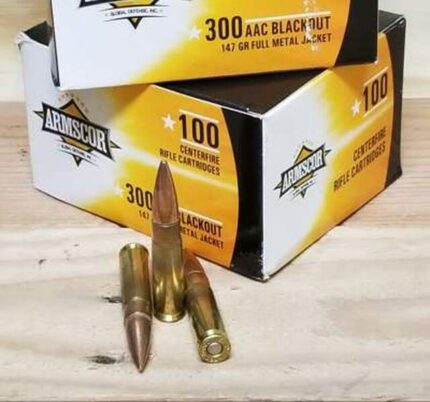 Armscor 300 AAC Blackout Ammunition FAC300AAC1N 147 Grain Full Metal Jacket 100Rounds